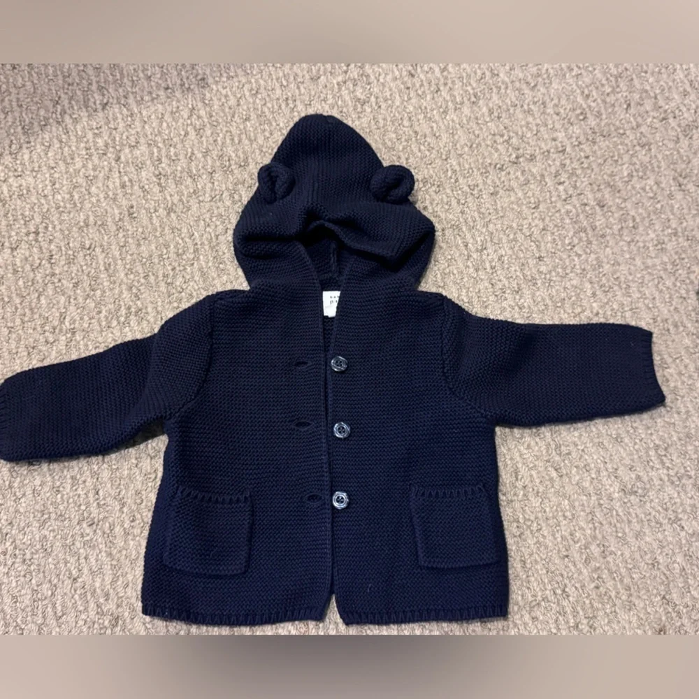☃️GAP Dark Blue Kids Knit Jacket with Hood
